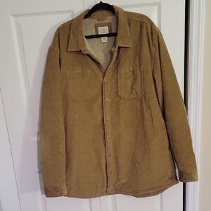 L.L. Bean Tan Corduroy Shirt Jacket